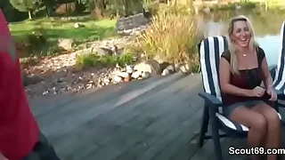 m&period; and StepDaughter Seduce Gardener to Fuck in Threesome